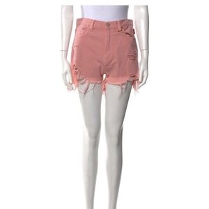 NWT Denimist Women's Distressed Ombré Coral Mid Cut-Off Shorts Size 27